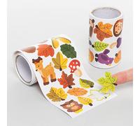 Baker Ross FE631 Rollos de Pegatinas de Otoño - Paquete de 600, Pegatinas para Niños, ideal para Proyectos de Arte y Manualidades para Niños, ideal para hacer Tarjetas y Scrapbooking