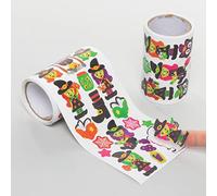 Baker Ross FE724 Rollo de Pegatinas de Brujas - Paquete de 670, Pegatinas para Niños, ideal para Proyectos de Manualidades, ideal para hacer Tarjetas y Scrapbooking