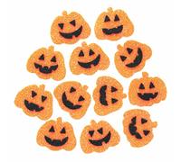 Baker Ross FE738 Pegatinas de Espuma de Calabaza con Purpurina - Paquete de 100, Pegatinas para Niños, Estupendas para hacer Tarjetas y Albumes de Recortes