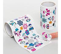 Baker Ross FE944 Pegatinas Muñeco de Nieve - Paquete de 800, Pegatinas para Niños, ideal para hacer Tarjetas y Pegatinas de Scrapbooking para Niños