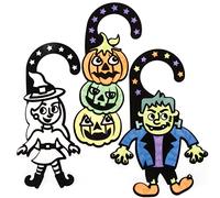 Baker Ross FE954 Decoraciones de Halloween para Colgar en la Puerta - Paquete de 10, Colgadores para Puerta para que los Niños Decoren, Decoraciones colgantes para que los Niños Diseñen y Exhiban