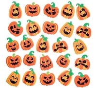 Baker Ross FX252 Pegatinas de Fieltro de Calabazas - Juego de 100, Pegatinas para Niños