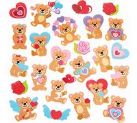 Baker Ross Pegatinas de Espuma Oso Hermoso - Paquete de 200, Manualidades de San Valentín para Niños (FC377)