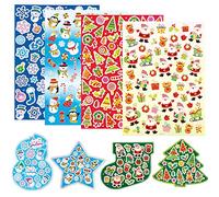 Baker Ross Pegatinas de navidad (paquete de 280) para manualidades y proyectos de arte para niños, tarjetas, bolsos de fiesta y decoraciones