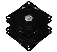 Balacoo 2 Piezas Plato Giratorio para Reemplazo de Hierro Negro para Taburete de Bar Ensamblaje de Precisión y Estabilidad Pesada en Espacios de Comedor Concurridos
