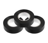 Balacoo 3 Rollos de Cinta Aislante Negra de Pvc para Aislamiento y Protección de Cables Eléctricos Resistente al Calor y Profesional para Electricistas
