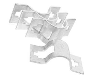Balacoo 4 Piezas Abrazadera de Fijación para Andamios Piezas de Andamios de Hierro Plata Diseño de Doble Oreja y Tipo Pinza y Vallas de Acero Obras de Reforma y Construcción