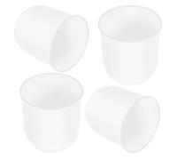 Balacoo 4 Piezas Portaescobillas de Plástico Redondo de Baño Blanco para Inodoro