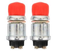 Balacoo Aleación de Zinc Interruptor de Botón de Arranque del Motor Jk260 Rojo 2 Piezas para Coche y Grupos Electrógenos, Pulsador Momentáneo de Identificación Rápida