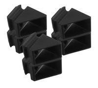 Balacoo Base del Poste del Pasamanos de Hierro Negro Diseño Versátil y Fácil Instalación para Escaleras 6 Piezas Adecuado para Barandillas Modernas y Minimalistas