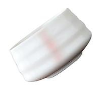 Balacoo Cuenco de Cerámica Blanco para Uso Estable en Mesa para Ceremonia del Té Japonés, Estilo Tradicional Base Pulida y Diseño Creativo