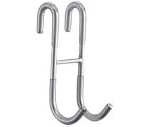 Balacoo Gancho Doble de Acero Inoxidable para Mampara de Ducha Colgador sin Taladro para Toallas y Albornoces Accesorio Resistente la Corrosión para Baño Fácil Instalación y Optimización