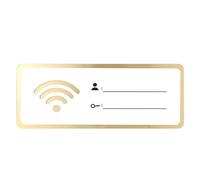 Balacoo Letrero de Contraseña Wifi para Mostrar Contraseña Wifi Acrílico Autoadhesivo 8×20 Cm, Señal de Red Inalámbrica Cartel Práctico para Oficina, Restaurante y Hogar