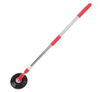 Balacoo Mango Diseño Giratorio de 180° para Trapeador con Acero Inoxidable de Repuesto y Disco de Plástico Color Rojo Adecuado para Limpieza de Suelos Hogar