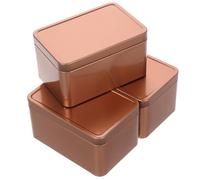 Balacoo Set de 3 Cajas de Lata de Hierro con Tapa Hermética, Diseño Compacto y Portátil para Almacenamiento de Dulces, y Colecciones