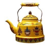 Balacoo Tetera de Esmalte con Asa Cómoda para Uso Doméstico, Tetera Artística y Clásica Adecuada para Oficina y Hogar, para Aficionados al Té