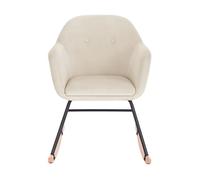 Balancín 41x40x84 cm - sillón de lectura con respaldo alto, cómodo y elegante - blanco crema