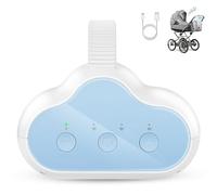 Balancín para Cochecito de Bebé, Balancín Eléctrico Automático, USB-C Recargable para Ayudar a Dormir al Bebé, Silencioso (45 dB), 3 Intensidades de Balanceo Ajustables, Temporizador de 30/60/90 Minut