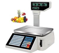 Balanzas Impresión Etiquetas,Balanzas Pesaje Código Barras Digitales Con Pantalla Barra,Escala Digital Comercial,Pantalla Lcd,Para Supermercado/Tienda Minorista/Almacén,Machine+scanner