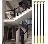 Balaustres de Aluminio para escaleras, Juego de Postes para barandilla de Columna de balaustre Interior y Exterior, instalación en el Suelo (Color: Paquete de 4, tamaño: 80 cm/31,5 Pulgadas)