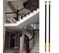 Balaustres de Aluminio para escaleras, Juego de Postes para barandilla de Columna de balaustre Interior y Exterior, instalación en el Suelo (Color: Paquete de 2, tamaño: 130 cm/51,5 Pulgadas