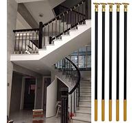 Balaustres de Aluminio para escaleras, Juego de Postes para barandilla de Columna de balaustre Interior y Exterior, instalación en el Suelo (Color: Paquete de 5, tamaño: 130 cm/51,5 Pulgadas