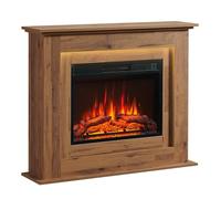 BALDERIA Finn - Chimenea electrica Decorativa - Roble Oscuro