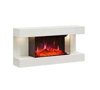 BALDERIA IDA - Chimenea eléctrica de Pared, 1800 W - Blanco