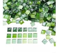 Baldosas de Mosaico de Vidrio 10x10mm Colores Variados para Manualidades y | 10x10x4mm Smooth Edges, High Transparency, Vibrant Mixed Colours, Ideal For Vases, Coasters, Home Decor