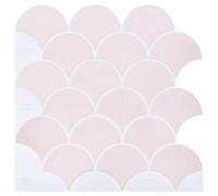 Baldosas de pescado 50 piezas rosa claro 30 x 30 cm | Poliuretano y PET, bordes superpuestos, adhesivo potente, cortable con cortador, interior no abrasivo