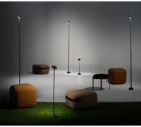 Baliza de jardín led exterior invisible 123 cm 1450 lm aluminio negro resistencia ip54