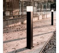 LEDKIA LIGHTING Baliza Exterior de Superficie Pie 74cm con Enchufe Augusta Negro E27