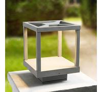 Lucande LED Lámpara para exterior Lealan (Moderno) en Gris hecho de Aluminio (1 llama, iluminación senderos, baliza farola