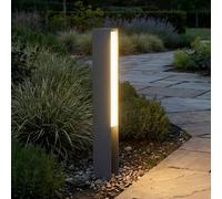 Baliza LED Lucande Teerk, altura 50 cm, antracita, IP65