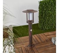 Baliza LED Pavlos de Lindby, 55 cm, color óxido, sensor
