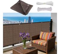 Balkon - Parasol transpirable con protección contra el viento y los rayos UV, para valla de jardín, red de tenis con bridas para patio, jardín y valla