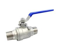 ball Valve 1 Uds válvula de bola de acero inoxidable 304 1 ''3/8'' 1/2 ''3/4'' conector de válvula de rosca macho adaptador de acoplador de instalación de tubería conjunta(1 Inch)