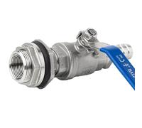 ball Valve 1 Uds. Válvula de bola recta acero inoxidable 304 1/2 "8 10 12 14 16 18 20 25 mm espiga for manguera Salida tanque agua válvula grifo interruptor(STRAIGHT-14MM BARB)