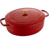 BALLARINI Bellamonte - Cacerola ovalada de hierro fundido esmaltado, 33 cm, 6,5 L, color rojo