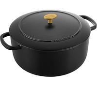BALLARINI Bellamonte - Cacerola redonda de hierro fundido esmaltado, 28 cm, 7 L, color negro