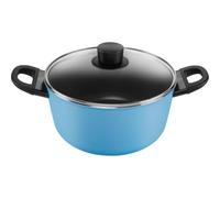 Ballarini Cacerola con tapa, 24 cm, azul, aluminio, redonda