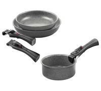 Ballarini torre set of 2 frying pans (24 + 28 cm) + saucepan 16 cm 3h