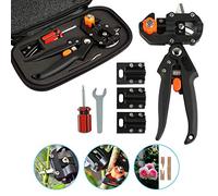 Ballery Jardín Injerto Kit, Profesional Podadora Cortar Tijeras Jardinería Herramienta de Injertar con 3 Cuchillas Corte de Forma V/U/Ω para Injertos Planta Árboles Frutales Ramas Bonsai