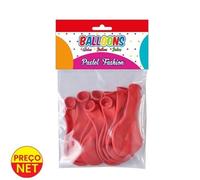 Balloons Pastel Fashion Globo Rojo Pack 10