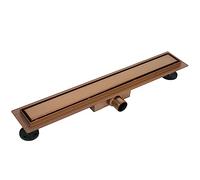 BALNEO Canal de Ducha, Canal de desagüe 70 Cobre desagüe de Suelo de Acero Inoxidable, bajo 52mm, Juego Completo, desagüe de Ducha por Ambos Lados con Panel o Placa Inferior, dúplex Next 2 en 1