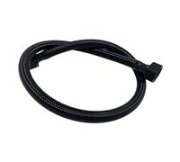 Balneo Manguera de Conexión PEX Flexible para Grifo 1/2"x3/8" 30 cm con Junta, Trenzado de Acero Inoxidable, Latiguillo Fontanería para Lavabo, Fregadero, Cocina y Baño, Extensión de Agua, Negro