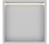 Balneo Wall Box LED Inox estante empotrado 30 cm acero B0101010109-1