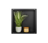 Balneo Wall-Box No Rim Black estante empotrado 30 cm negro OB-BL2-NR