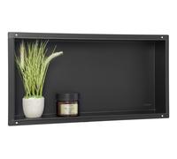 Balneo Wall-Box No Rim Black estante empotrado 60 cm negro OB-BL3-NR