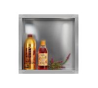 Balneo Wall-Box NO Rim Nicho de Ducha de Pared Acero Inoxidable 30x30x7cm Nicho de Ducha Impermeable, Instalación de Nicho Flexible, Nicho para Utensilios de Baño, Debajo de los Azulejos